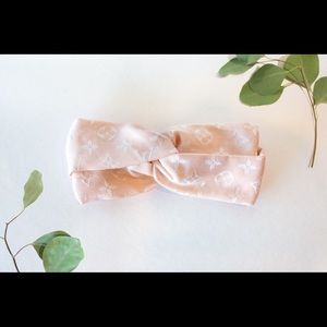 Pink Louis Vuitton repurposed designer headband